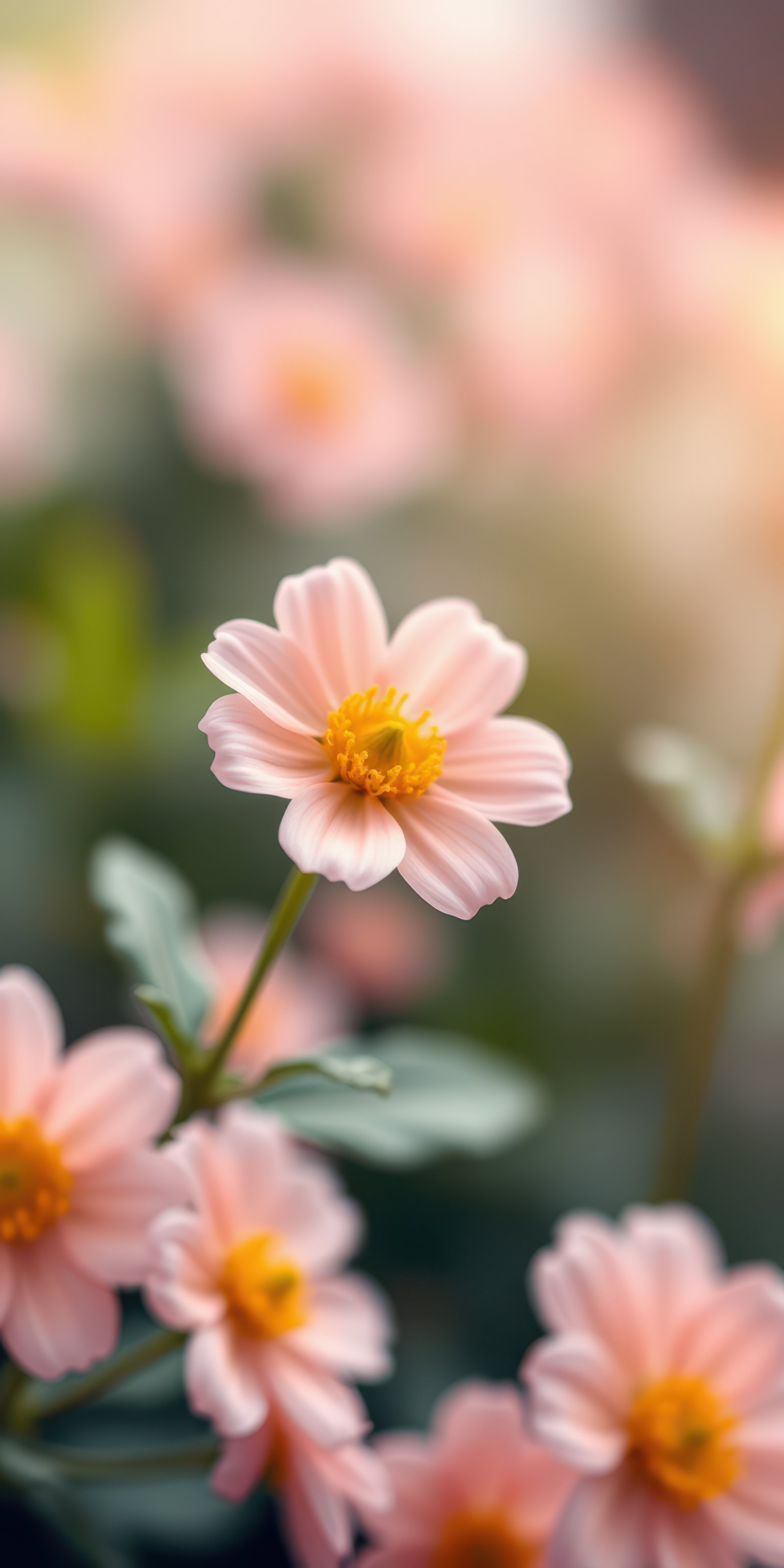 Beautiful pink flowers bloom in a garden during late afternoon light showcasing nature's vibrant colors